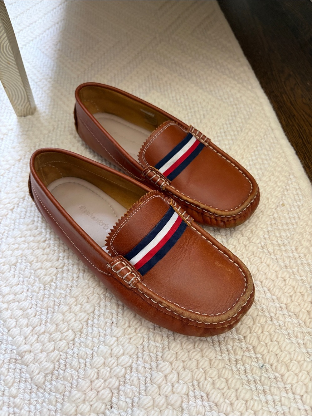 Elephantito boys leather driving loafers/moccasins